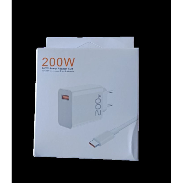 Адаптер USB с кабелем USB-C 200W зарядка для всех устройств