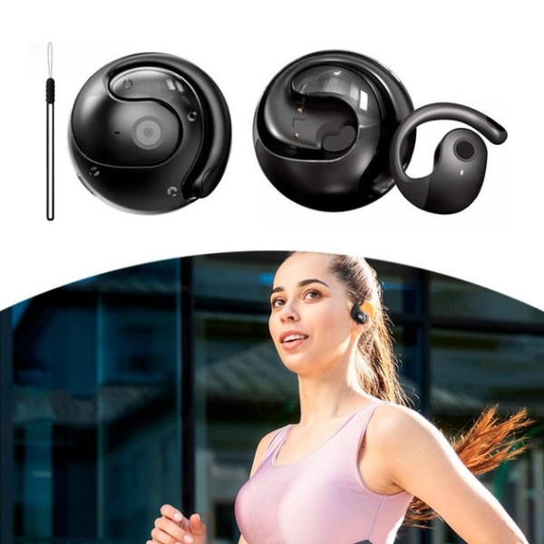 Спортивні бездротові навушники MDR OWS T2 Bluetooth 5.3 з мікрофоном і кейсом чорні