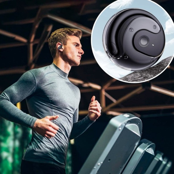 Спортивні бездротові навушники MDR OWS T2 Bluetooth 5.3 з мікрофоном і кейсом чорні