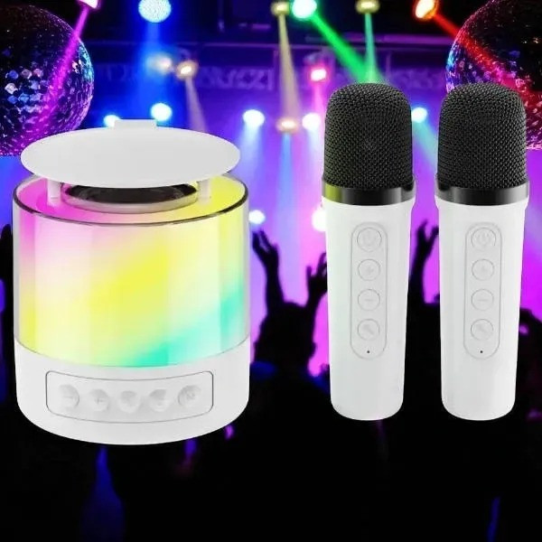 Портативная акустическая колонка K19 с Bluetooth и LED подсветкой для караоке