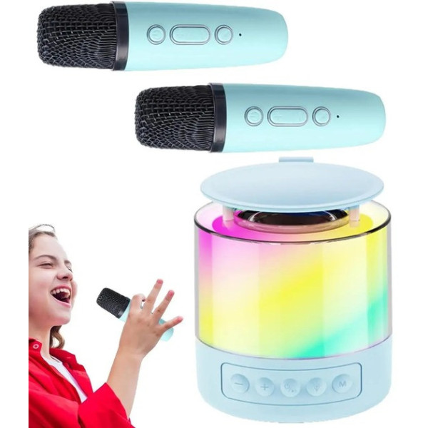 Портативная акустическая колонка K19 с Bluetooth и LED подсветкой для караоке