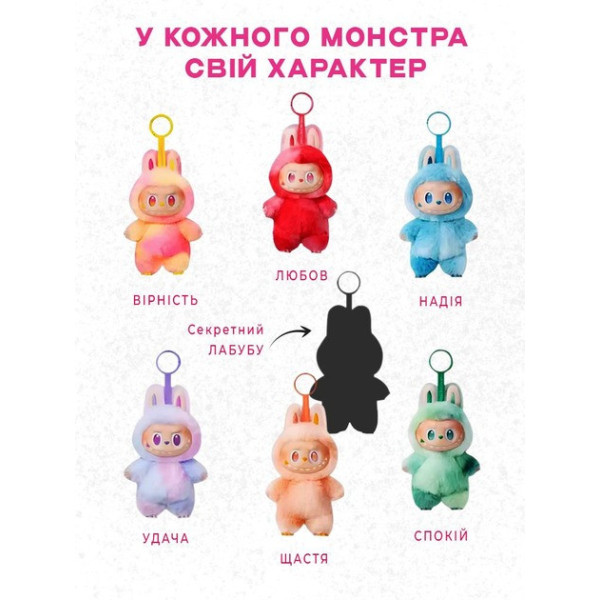 Коллекционная фигурка Labubu 17 см с элементом-сюрпризом виниловая