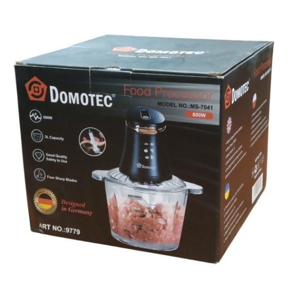 Блендер Domotec 7041 универсальный 3 л 600 Вт для смузи черный