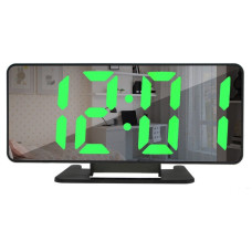 Зеркальные LED часы VST-888H с RGB подсветкой будильником и USB