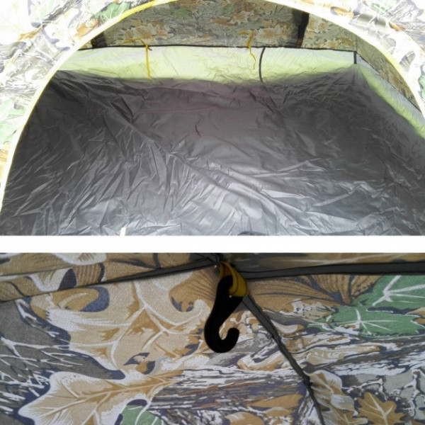 Палатка автоматическая 6 мест 2х2.5 м Камуфляж с антимоскитной сеткой Fiberglass
