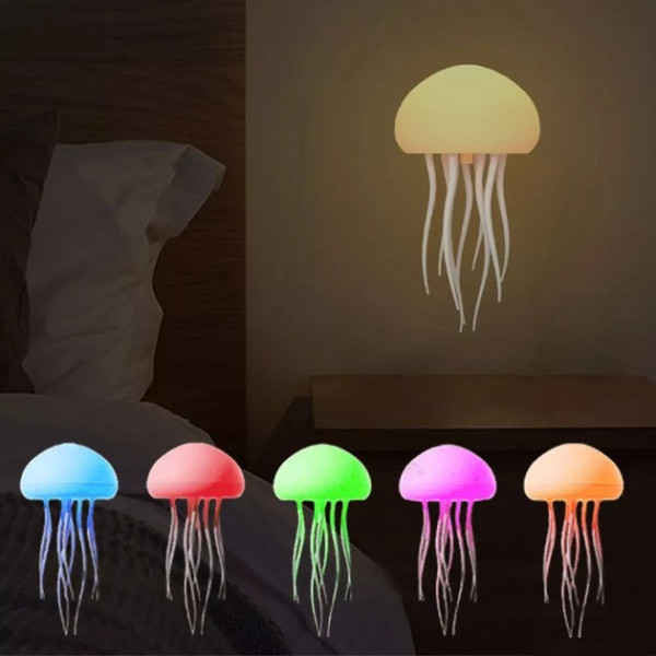 Світильник-нічник Медуза з RGB LED і рухомими щупальцями