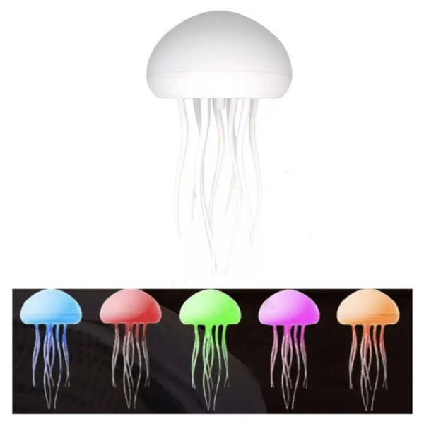 Світильник-нічник Медуза з RGB LED і рухомими щупальцями