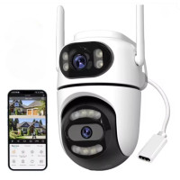 Вулична PTZ-камера Q2 Dual Lens з оглядом 360° і нічним відеоспостереженням