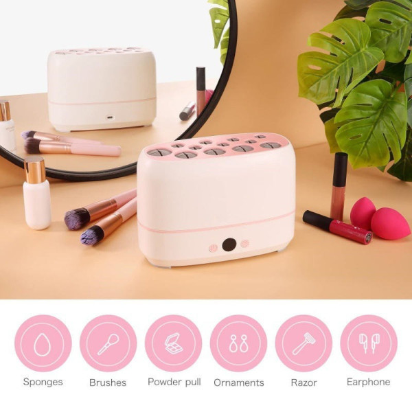 Электрическая сушилка AND LY-610 для кистей макияжа, 12 отверстий, белая, USB, профессиональная