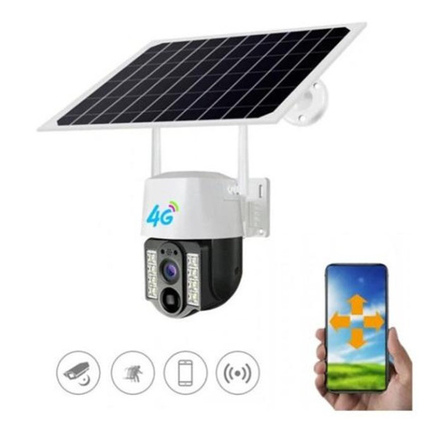 Автономная уличная 4G камера V380 PRO VC3 с солнечной панелью, 4 МП