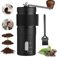 Кавомолка для свіжих зерен із керамічними жорнами Coffee Grinder AND LY-957, чорна
