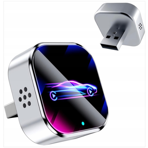 Бездротовий CarPlay адаптер 2 в 1 для USB-A і Type-C з Bluetooth 5.2 AND Glay Dongle 2025