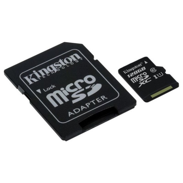 MicroSD карта пам'яті Kingston 128 ГБ Class 10 UHS-I для фото, відео, дронів і смартфонів