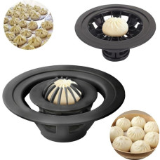 Ручний апарат для ліплення хінкалі та пельменів Khinkali Maker, міцний пластиковий корпус, чорний