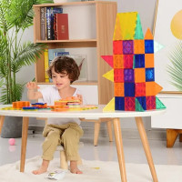 3D магнітний конструктор Magnetic 110 деталей, різнобарвний набір для дитячої творчості