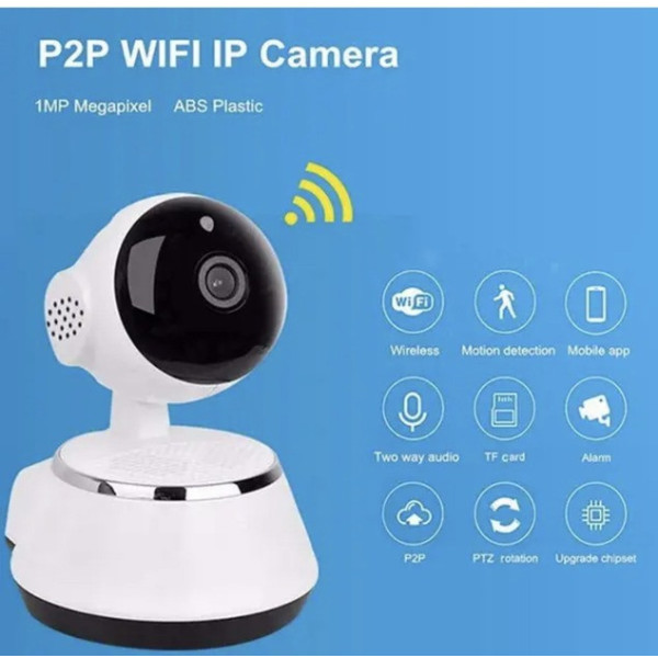 Поворотна IP-камера NET Q6 Wi-Fi відео няняня 720P біла