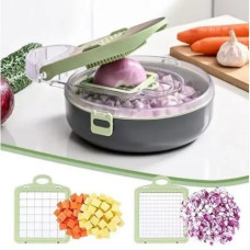Овочерізка з контейнером і регульованими лезами Vegetable Cutter C351 багатофункціональна тертка для овочів