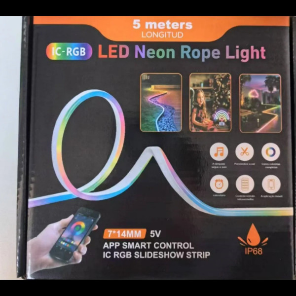 Светодиодная USB LED лента 5 м RGB-IC с Wi-Fi и Bluetooth управлением через приложение AND 5250