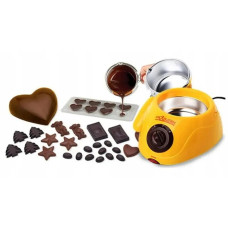 Набір для шоколадного фондю Chocolate Fondue Set, прилад із неіржавкої сталі з формами й аксесуарами