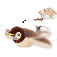 Интерактивная игрушка-птичка для кошек с крыльями и звуками, аккумулятор 500 mAh