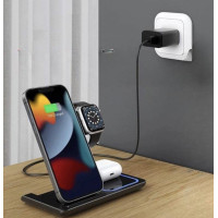 Бездротова зарядна станція AND XL-1495 3 в 1 для смартфона, Watch із захистом від перегрівання