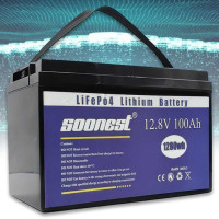 Батарея SOONEST 12 V 100 Ah акумулятор LiFePO4 глибокого циклу BMS 100A
