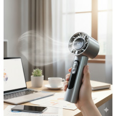 Мини-вентилятор R2 с USB LED дисплеем 100 скоростей аккумулятор 1800 мАч GS5