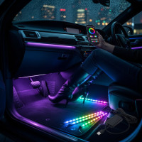Світлодіодні стрічки RGB для салону автомобіля з керуванням через застосунок по штрихкоду