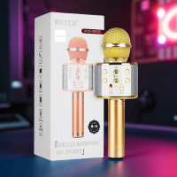 Бездротовий мікрофон Wster WS-858 мікрофон для караоке з Bluetooth