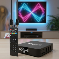 Смарт-ТВ-приставка Android TV Box MXQ 4K Pro 5G 4/64 ГБ Wi-Fi 4K пульт у комплекті