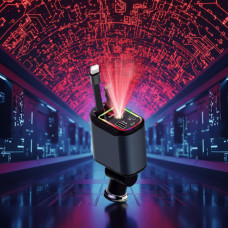 Зарядний пристрій для авто з проєктором зоряного неба USB Type-C Lightning 66 Вт QC 3.0