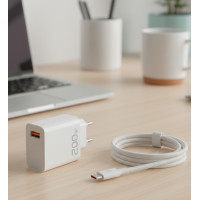 Адаптер швидкого заряджання USB з кабелем USB Type-C 200W підтримка PD USB для телефона планшета ноутбука