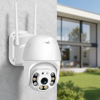 Камера відеоспостереження вулична PTZ WiFi Outdoor Camera ICSEE 5MP Білий
