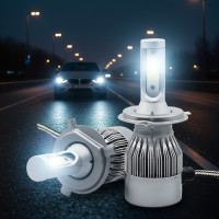 Комплект LED-лампи H4 LED Headlight H4 6500K 5500Lm з охолодженням на чипах CSP набір