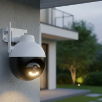 Уличная IP-камера 360 6 МП видеокамера поворотная CAMERA Ap ICSEE 6 mp + Блок питания