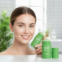 Маска стик для обличчя від чорних крапок та акне Green Mask Stick Зеленого кольору