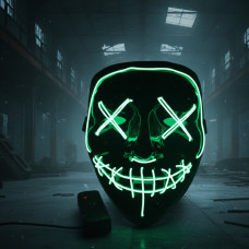 Судна ніч ABC Purge Mask, неонова маска, живлення від батарейок