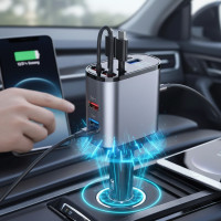 Автомобільний зарядний пристрій Hugeel HG-CC11 66 Вт QC 3.0 PD кабель Type-C Lightning