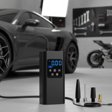 Портативний акумуляторний компресор для авто, що заряджається від USB/ насос з LED-дисплеєм 6000mAh