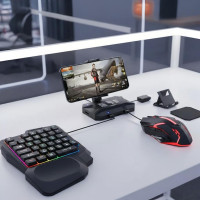 Игровой комплект X1 M1 для смартфонов и ПК Bluetooth клавиатура и мышь Black