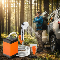 Акумуляторний душ SHOWER-7200T портативний з дисплеєм і датчиком температури