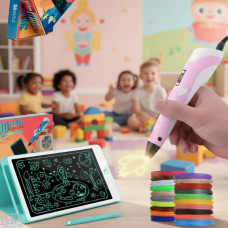 Дитячий набір 3D-ручка Pen 6+ планшет для малювання 3D PEN Творчий набір 3D-ручка Pen 6+