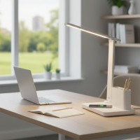 Настільна лампа з органайзером Bailong BL-3301 USB Настільна сенсорна LED-лампа
