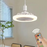 Вентилятор люстра в патрон LED Multi-Function Fan Light універсальний стельовий Білий