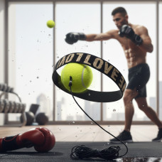 Тренажер fight ball (файт бол), теннисный мячик для бокса на резинке