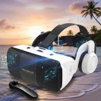 VR очки Shinecon SC-G06ED+ с пультом Y1 и наушниками 3D шлем для смартфонов 4.7–7"