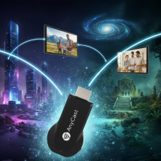Медиаплеер Miracast AnyCast 4K 1080p M100 5g 2 core со встроенным Wi-Fi модулем