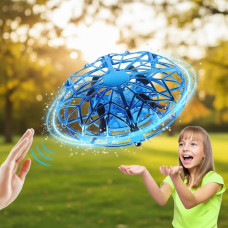 Летючий спінер Flying Fidget Spinner з підсвіткою синій
