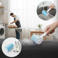 Багаторазовий ролер для чищення одягу ROLLER AND402  силіконовий Липкий ролик для чищення одягу