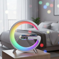 Розумна лампа-нічник G-Smart RGB 15W Light Sound Machine з бездротовою зарядкою та Bluetooth-колонкою